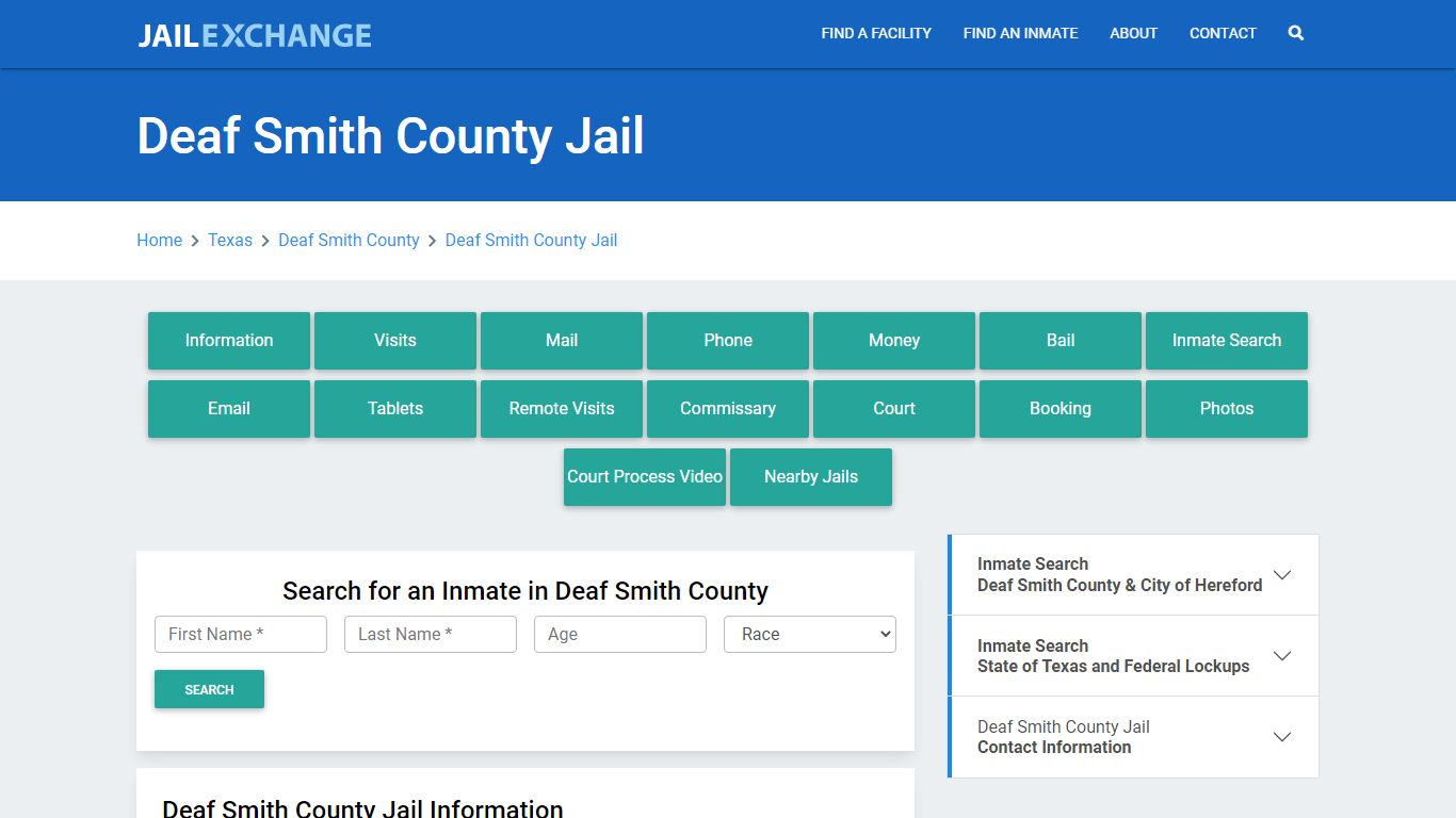 Deaf Smith County Jail Roster Lookup, TX, Inmate Search