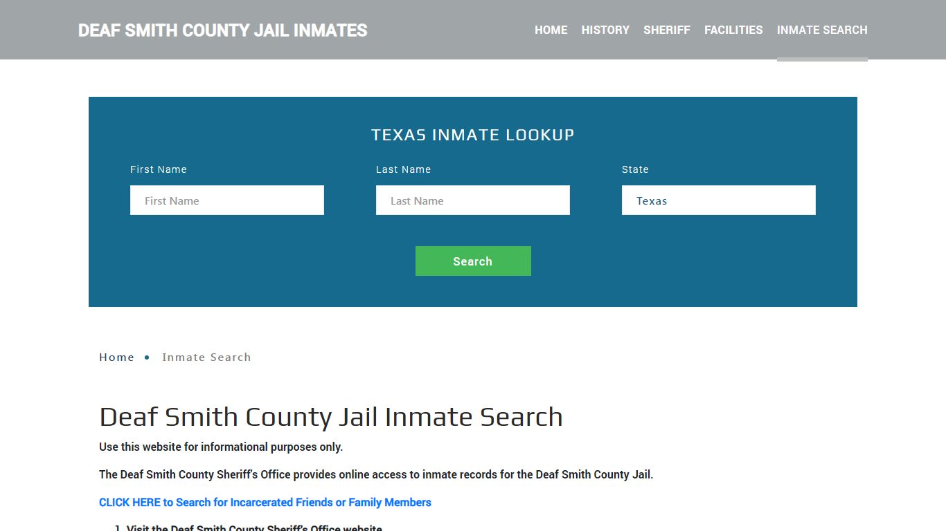 Deaf Smith County, TX Detainee Lookup